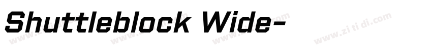 Shuttleblock Wide字体转换